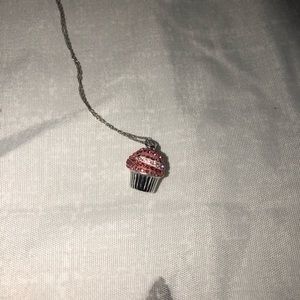 Swarovski crystal cupcake necklace